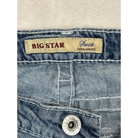 Big Star Liv Jeans Womens‎ 29L Blue Denim Bootcut Medium Wash Stretch - Picture 4 of 10